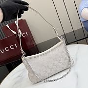 Gucci Gossip small shoulder bag White GG canvas-21cm x 11.5cm x 3cm - 3