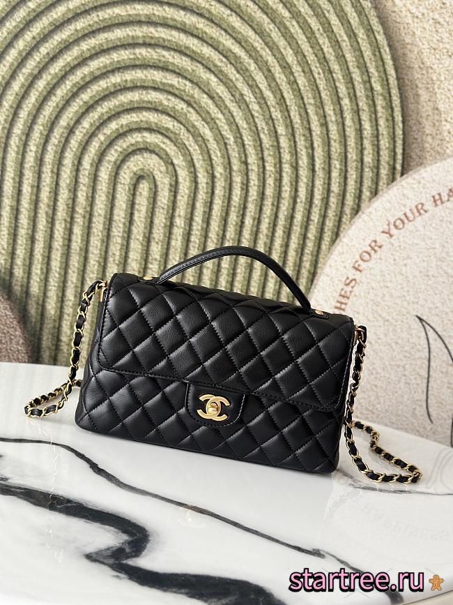 Chanel 25P Kelly Bag Black With Handle- 16*25*7CM - 1