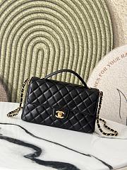 Chanel 25P Kelly Bag Black With Handle- 16*25*7CM - 1