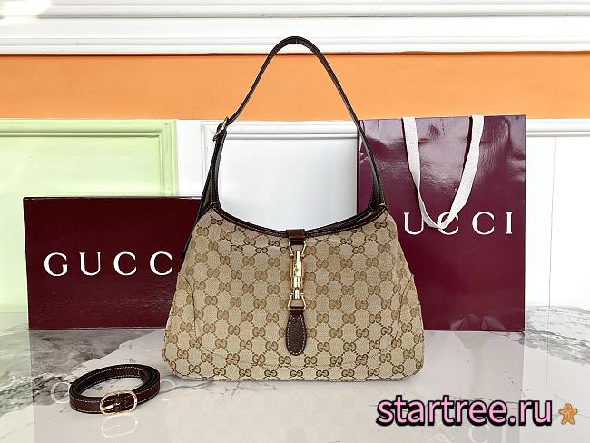 Gucci Jackie 1961 medium shoulder bag sand and brown-31.5*22*4.5cm - 1