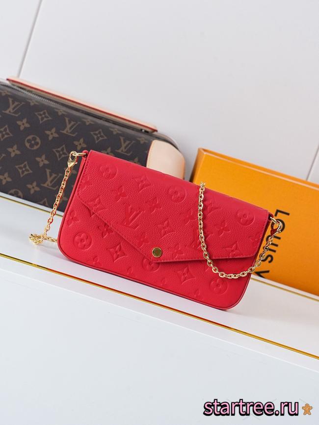 Louis vuitton pochette CohotBag felicie red M63700-21cm - 1