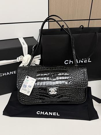 Chanel MaxiFlap Bag crocodile Black -32*19.5*10cm