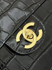 Chanel MaxiFlap Bag crocodile Black Gold Hardware-32*19.5*10cm - 5