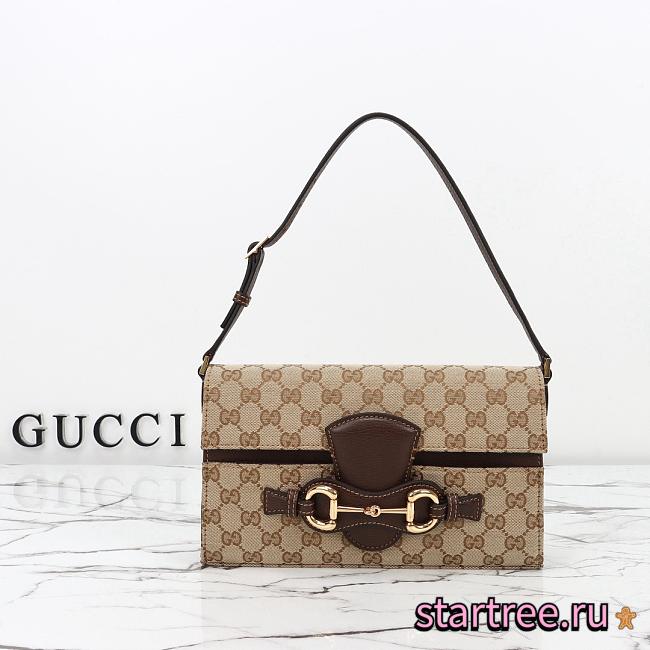 Gucci Horsebit Ristretto medium shoulder bag-26x14.5x5.5cm - 1