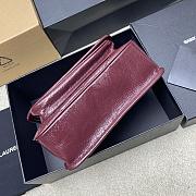 YSL NIKI BABY IN VINTAGE LEATHER ROUGE CABERNET-21 x 16 x 7.5 CM  - 4