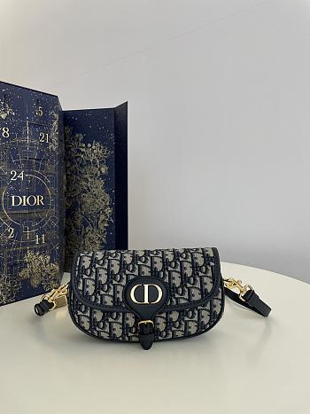 Dior Bobby East-West Blue Oblique Jacquard-21*12*5.1cm