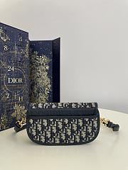 Dior Bobby East-West Blue Oblique Jacquard-21*12*5.1cm - 3
