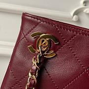 Chanel Shopping Bag Lambskin & Gold-Tone Metal Burgundy- 29 x 40 x 9cm - 4