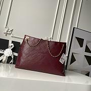 Chanel Shopping Bag Lambskin & Gold-Tone Metal Burgundy- 29 x 40 x 9cm - 3