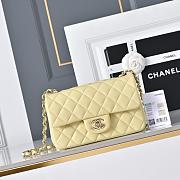 Chanel Mini Flap Bag Baby Yellow Light Gold-20cm - 1