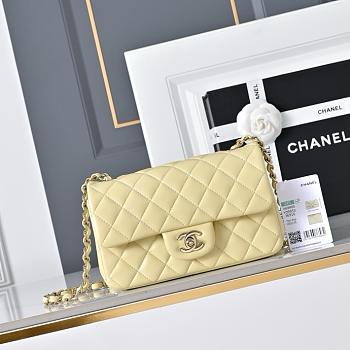 Chanel Mini Flap Bag Baby Yellow Light Gold-20cm