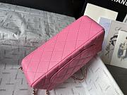 Chanel Mini Classic Flap Bag With Handle In Rose Pink-20cm - 5