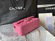 Chanel Mini Classic Flap Bag With Handle In Rose Pink-20cm - 4
