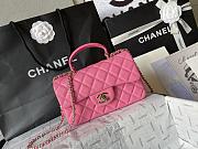 Chanel Mini Classic Flap Bag With Handle In Rose Pink-20cm - 3