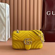 Gucci GG Marmont Small shoulder bag Yellow-22cm - 1