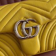 Gucci GG Marmont Small shoulder bag Yellow-22cm - 5
