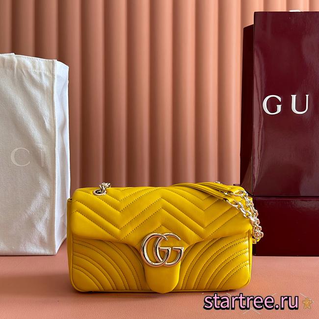 Gucci GG Marmont Medium shoulder bag Yellow-26cm - 1