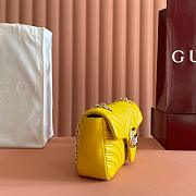 Gucci GG Marmont Medium shoulder bag Yellow-26cm - 4